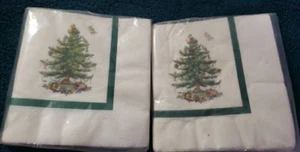 Hallmark Spode Christmas Tree Paper Cocktail Napkins 2 Pkgs party - Picture 1 of 3
