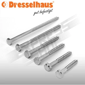 Wooden screws hex DIN 571 galvanized screws 6.8,10.12 mm wood screw - Picture 1 of 7