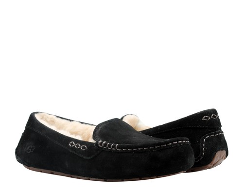 UGG Australia Ansley Mocassino Pantofole Donna Nere 3312 BLK