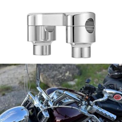 2" Tall Handlebar Riser Top Clamp Kit For Harley Softail Slim Fat Boy Low Rider - Image 1 of 4