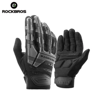 ROCKBROS Bike Gloves Winter Full-finger Gloves Motorcycle Warm Outdoor Sports - Picture 1 of 5