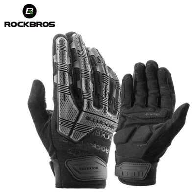 ROCKBROS Bike Gloves Full-finger Moisture Wicking Motorcycle Gloves Outdoor  - Image 1 of 4