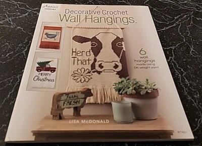 EF8 ANNIE'S CROCHET 2021, DECORATIVE CROCHET WALLHANGINGS PATTERN LEAFLET - Image 1 of 2