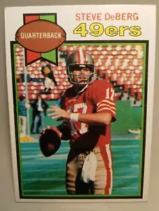 Tarjeta de fútbol radiocontrol Steve Deberg 1979 novato Topps SF 49ERS - Imagen 1 de 2