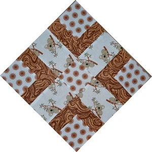 BLOQUES EDREDÓN-Simple Cross-Tan, Óxido y Blanco, 12" Cuadrado HECHO A MANO EN ESTADOS UNIDOS (F11B) - Imagen 1 de 1