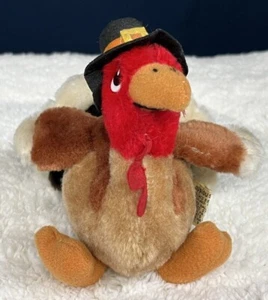 Vintage 1982 Plush Turkey Little Miles 5" Thanksgiving Stuffed Animal Toy - Picture 1 of 8