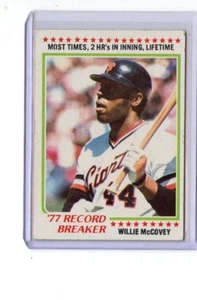 1978 Topps Willie McCovey San Francisco Giants RB #3 βοΈπ₯π― VGEX+ - Picture 1 of 2