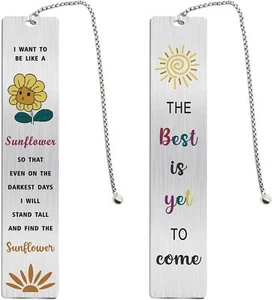 Sunflower Gifts for Women Men, Inspirational Bookmarks L, Bookmark - Picture 1 of 6