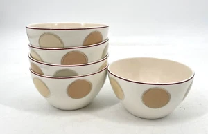 Menge 5 NORITAKE AMBIENTE MOKKA JAVA 6" Allzweck tiefe Suppenschüsseln Kreise - Bild 1 von 10