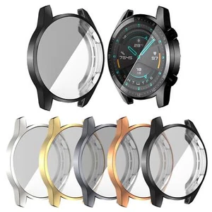 Watch Screen Full Coverage TPU Protector Case Cover For Huawei Watch GT 2 46mm - Imagen 1 de 19