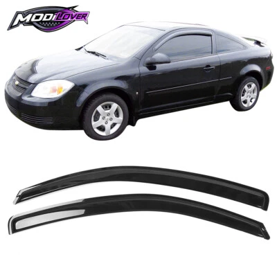 Fits 05-10 Chevy Cobalt & Pontiac G5 2DR Window Visors Vent Rain Sun Shade Guard - Image 1 of 4