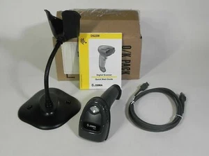 Kit de generador de imágenes con cable de rango estándar portátil Zebra DS2208 con cable USB + soporte, negro - Imagen 1 de 11