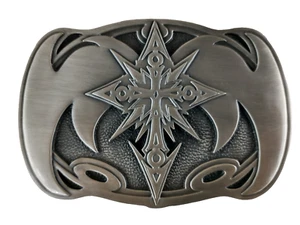 Siskiyou Oversized Belt Buckle Cross with Wings Silver 5.25" x 3.5 for 2" Belts - Picture 1 of 6