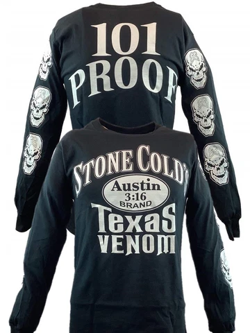 Stone Cold Steve Austin Long Sleeve Texas Venom 101 Proof Mens T-shirt Cover
