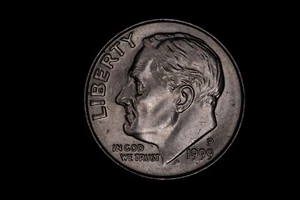 1999-P Roosevelt Dime - Feeder Finger Damage - Picture 1 of 4