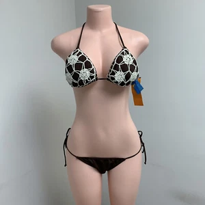 NWT PHAX BROWN BIKINI HALTER NECK SWIMWEAR SZ LARGE - Picture 1 of 9