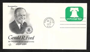 Gerald R. Ford Inauguration 8/8/1974 - ArtCraft Cachet on #U567 Envelope - Picture 1 of 2