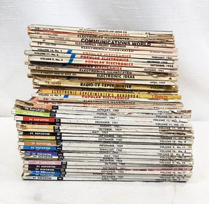 40 vintage Popular Electronics Magazines 50s, 60s PF Reporter Mixed Lot - Picture 1 of 5
