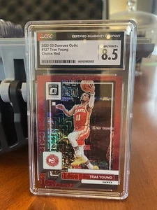 2022-23 Donruss Optic Choice Red #127 Trae Young /88 CGC Graded 8.5 Color Match - Picture 1 of 3