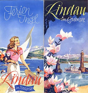 Prospectus-Tourisme : LINDAU im BODENSEE. Travel Ephemera. 1950 - Imagen 1 de 1