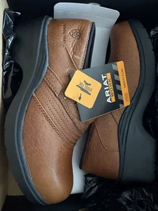 Neu im Karton Ariat Damen-Arbeitssicherheits-Clog Stahlkappe braun Leder rutschfest Größe 8 - Bild 1 von 5