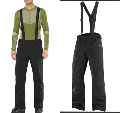 Salomon Men's Size Large Force Pant Primaloft Snow Overalls Jumpsuits Black - Image 1 of 4