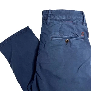 Incotex Slacks Chinos Regular Fit Navy Blue Size 30 x 31.5 Preppy Office Casual - Picture 1 of 15