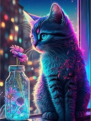 5D Diamond Art Painting Kits for Adults, cat Diamond Art Kits Adults - Image 1 of 4
