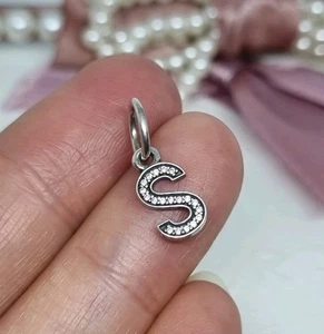 Original Pandora Silber Buchstabe S Dangle Charm 💕 925 ALE R15a - Bild 1 von 4