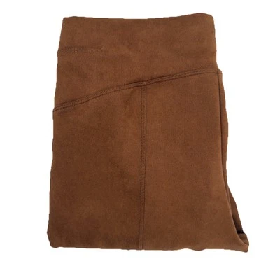 Spanx Faux Suede Leggings In Rich Caramel Size Large Petite 20322Q NEW - Image 1 of 4