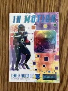 2022 Kenneth Walker III IN MOTION Playbook Sparkle RC Seahawks Rookie SSP #18 π - Picture 1 of 2
