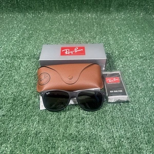 Ray Ban ORB2132 Nuevo Wayfarer Gafas de sol Goma Negro Verde Lente - Imagen 1 de 4