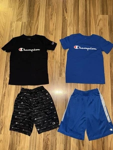 Champion Niños Talla M Mediana 10/12 Conjuntos Pantalones Cortos Camisetas Dri-fit Algodón Lote - Imagen 1 de 5