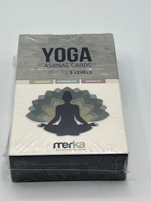 YOGA Asanas Merka Cards 3 Levels Beginner Intermediate Advanced 50 Cards NEW - Image 1 of 4
