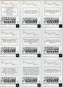 SCREAM QUEENS ILLUSTRATED : MICHELLE BAUER autographed edition,  21 card set - Picture 1 of 3