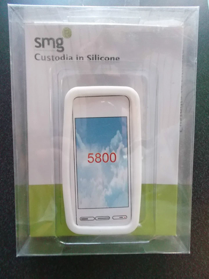 CUSTODIA IN SILICONE COMPATIBILE PER NOKIA 5800, COLORE BIANCO, NUOVA - Immagine 1 di 1