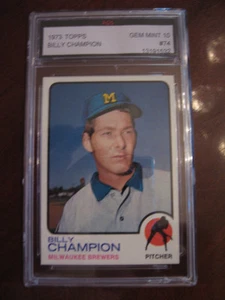 1973 TOPPS BILLY CHAMPION # 74 FGS GEM MINT 10 LOT A - Picture 1 of 2