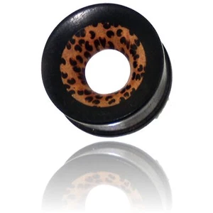 PAIR OF 000G (12mm) 7/16 INCH EBONY WOOD TUNNELS INLAY COCO PLUGS PLUG GAUGES - Picture 1 of 1