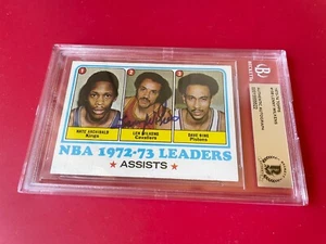 Lenny Wilkens HOF 1973-74 Topps Card Signed Auto Beckett BAS - Picture 1 of 2