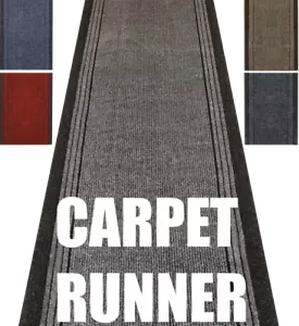Carpet Runner Non Slip Hallway Mat Stairs Kitchen Heavy Duty Extra Long - Picture 1 of 56