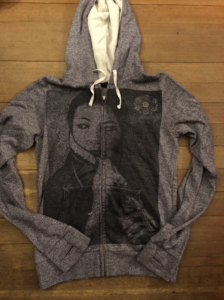 Sudadera con Capucha OBEY Púrpura Cremallera Frontal Mujer Pequeña S Foto 1 de 1