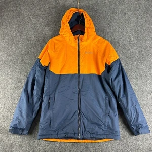 Columbia Jacket Kids XL Orange Blue Hooded Full Zip Pockets Logo OutGrown Sleeve - Picture 1 of 18