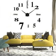 Reloj de pared 3D grande sin marco para la sala de estar de la oficina en casa