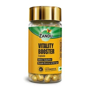 Zandu Vitality Booster Capsules for Energy, Strength & Boost Stamina 60Cap. - Picture 1 of 7