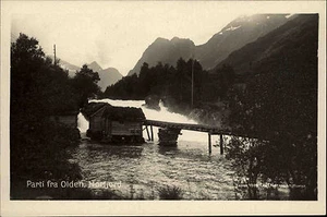 Olden Norwegen Norge alte AK ~1930 Nordfjord Fjord Landschaft Fluß Brevkort - Picture 1 of 2