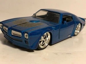 JADA BTM 1972 PONTIAC FIREBIRD BLUE 1:32 DIECAST CAR 5" PULL BACK NEW NO BOX - Picture 1 of 10