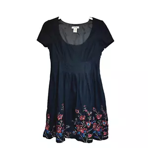 Vestido Vintage Forever 21 XXF Etiqueta Años 90/Y2K Talla M Bordado Plisado Cintura Imperio - Imagen 1 de 11