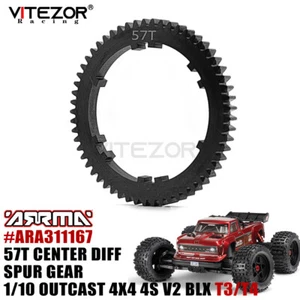 57T Center Diff Spur Gear For Arrma 1/10 OUTCAST 4X4 4S V2 BLX Rc Car Only T3/T4 - Picture 1 of 13