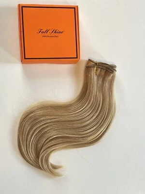 16 INCH FULL SHINE CARAMEL BLONDE REMY HUMAN HAIR SEW IN WEFT / 105g / NEW - Image 1 of 4