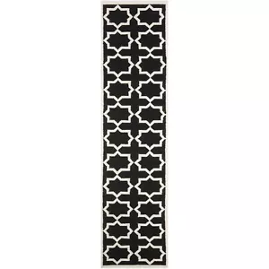 Safavieh Flat weave Black/ Ivory Wool Runner 2' 6" x 10' - Picture 1 of 1